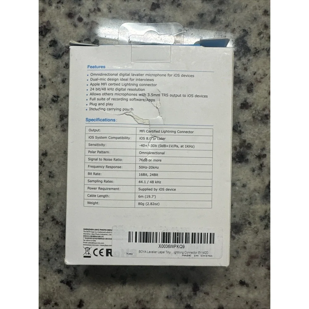 New BOYA Lavalier Microphone for Vlogging Video Podcast Interview YouTube BY-M2D